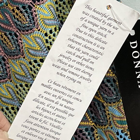 Donna Morgan Dress Womens 2 Crochet Open Knit Lined‎ Midi Boho Hippie Coastal - Picture 6 of 14